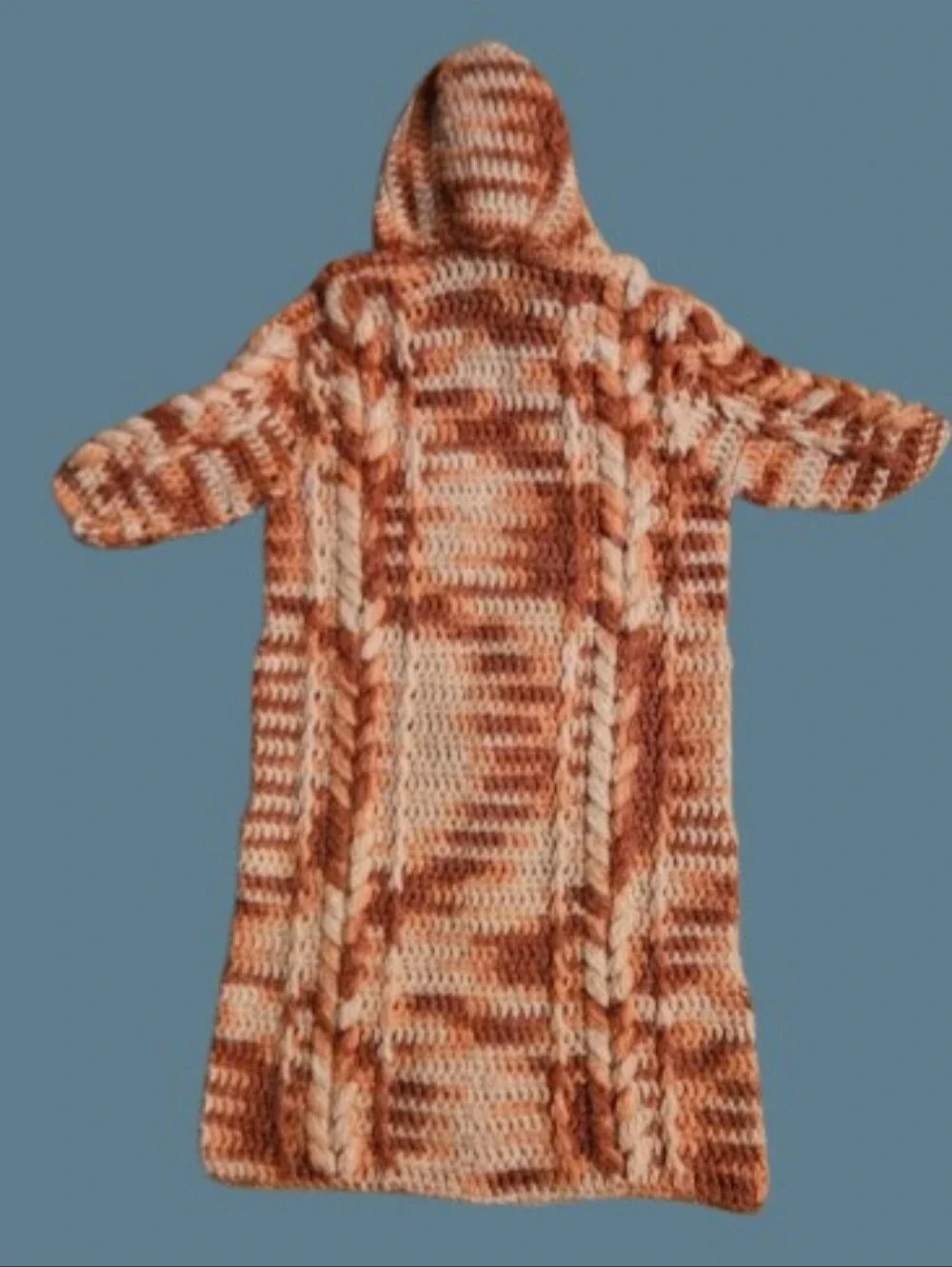 Baby Hooded Cable Cocoon Crotched Vintage